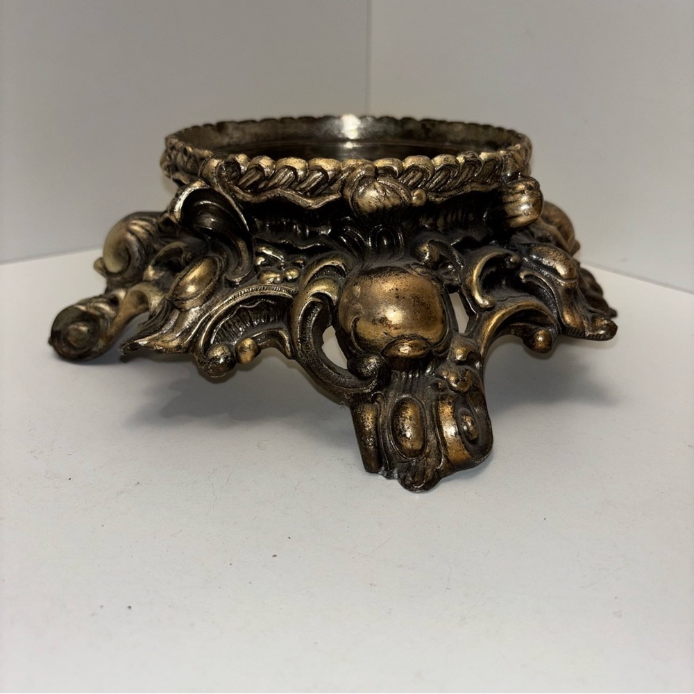 Pitman-Dreitzer vintage ornate metal silver tone punch bowl stand - Picture 3 of 7